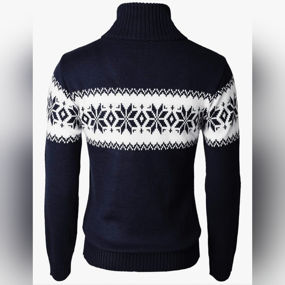 H2H Men’s Slim Fit Casual Christmas Sweater - Picture 3 of 8